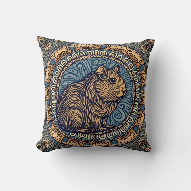 Mandala Bliss – Cavia Boho TinyFur Kussen (Voorkant)