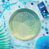 Mandala Bloem Boho Inspiratie Papieren Bordje (Feest)