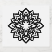mandala bloem champagnefles label sparkling wijnetiket (Enkel label)
