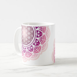 Mandala - Bloem des levens - roos Koffiemok