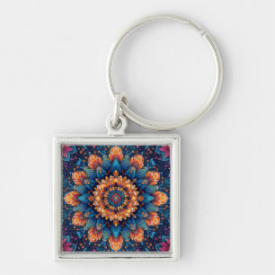 Mandala Bloem Digitale Kunst Stijl-23907 Sleutelhanger