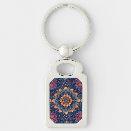 Mandala Bloem Digitale Kunst Stijl-23907. Sleutelhanger (Voorkant)