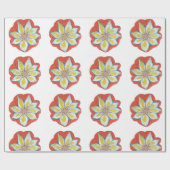 Mandala Bloem Drawing Wrapping Papier (Vlak)