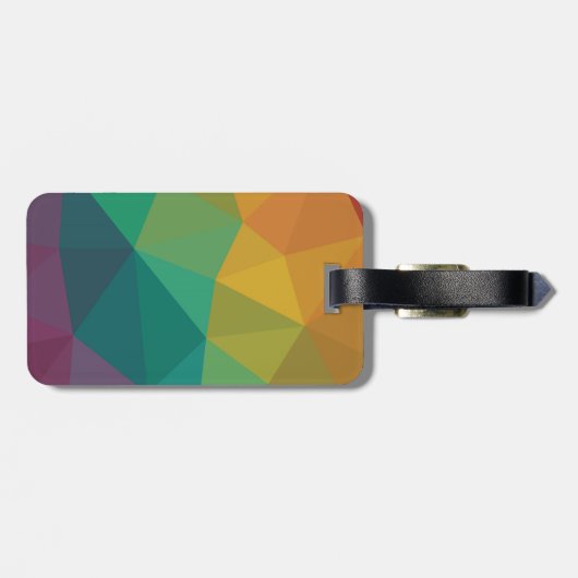 Mandala bloem india regenboog boho chic bagagelabel (Achterkant horizontaal)