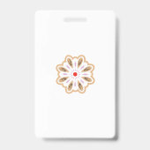 Mandala Bloem Kunstprint | Boho Decoratie Badge (Achterkant)