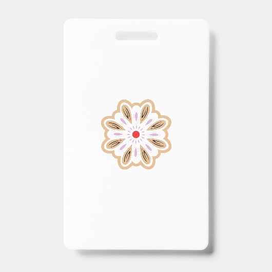 Mandala Bloem Kunstprint | Boho Decoratie Badge (Voorzijde)