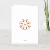 Mandala-bloem kunstprint | Boho decoratie Folie Wenskaart (Achterkant)