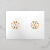 Mandala-bloem kunstprint | Boho decoratie Folie Wenskaart (Buiten Laag)