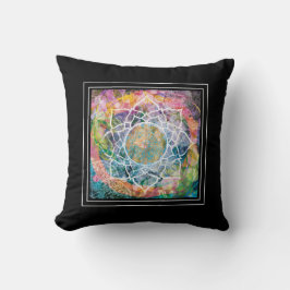 Mandala Bloem Mixed Media Boheem Yoga Roze Kussen