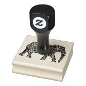 Mandala-bloem-olifant Rubberstempel (Stempel)
