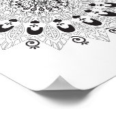 Mandala Bloem Ontwerp Kleurplaat Poster (Hoek)