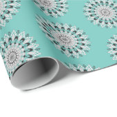 Mandala Bloem Ontwerp Patroon Cadeaupapier (Rol Hoek)