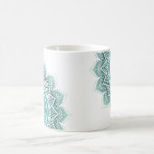 Mandala Bloem van leven turquoise spiritueel Koffiemok (Center)
