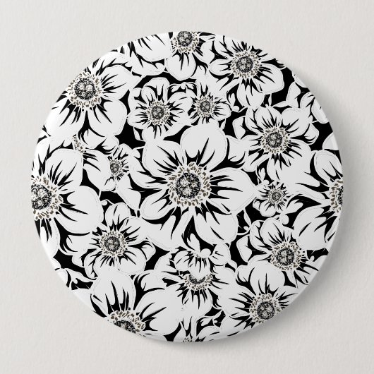 Mandala Bloemen 6 Ronde Button 4,0 Cm (Voorkant)