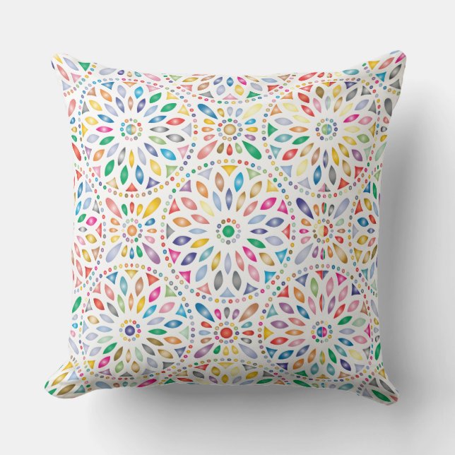 mandala bloemen kussen (Voorkant)
