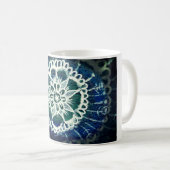 Mandala Bloemen Mok Blauw (Voorkant rechts)