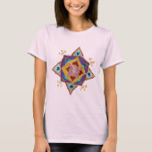 Mandala Bloemen Patroon Vrouwen Basic T-shirt (Voorkant)