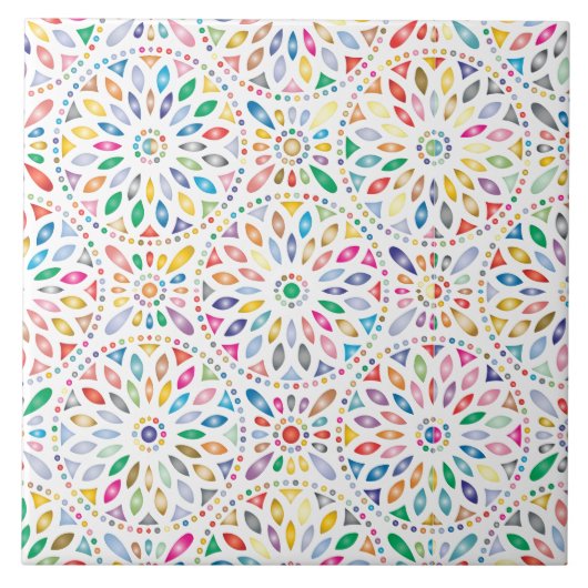 mandala bloemen tegel tegeltje (Voorkant)