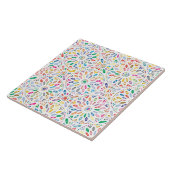 mandala bloemen tegel tegeltje (Zijkant)