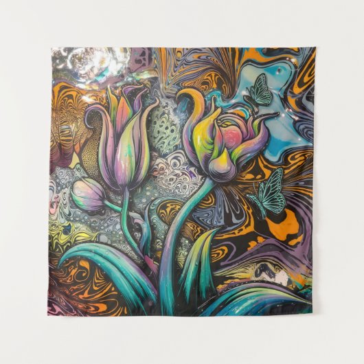 Mandala Bloemen Wandkleed (Voorkant)