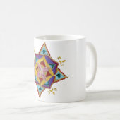 Mandala bloemengoud roze tekening witte Mok (Voorkant rechts)