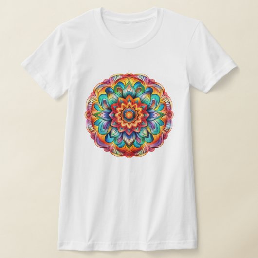 Mandala / bloemenontwerp t-shirt (Laagn)