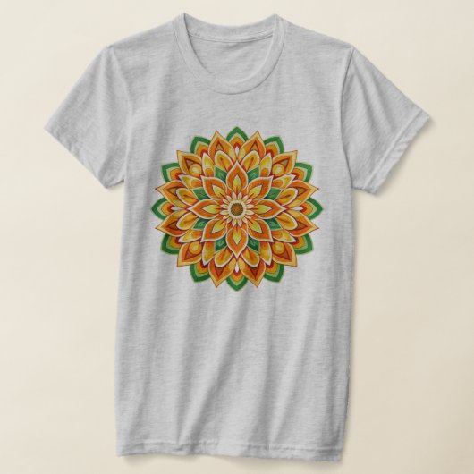 Mandala / bloemenontwerp t-shirt (Laagn)