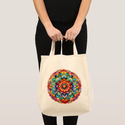 Mandala / bloemenontwerp tote bag (Voorkant (product))