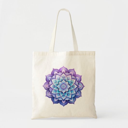 Mandala / bloemenontwerp tote bag (Voorkant)