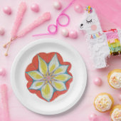 Mandala bloemenpapier Aangepast Bord 9 in (Feest)