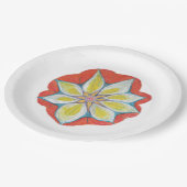 Mandala bloemenpapier Aangepast Bord 9 in (Gekanteld)