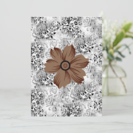Mandala-bloemkunst | Aardse bloemdesign Kaart