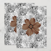 Mandala-bloemkunst | Aardse bloemdesign Kaart (Voorkant / Achterkant)