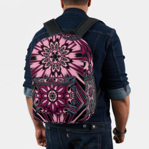 Mandala bloemontwerp bedrukte rugzak