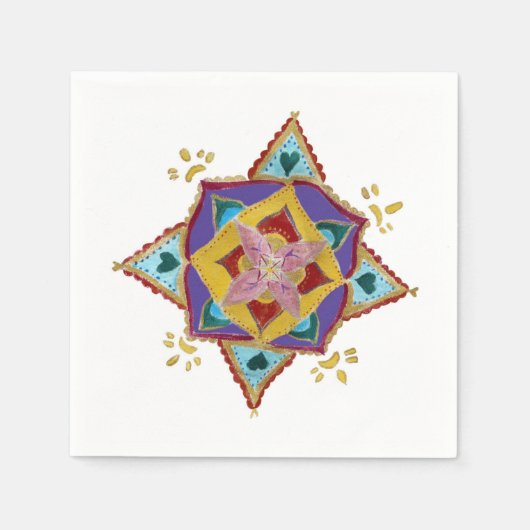 Mandala Bloempapier servetten (Voorkant)