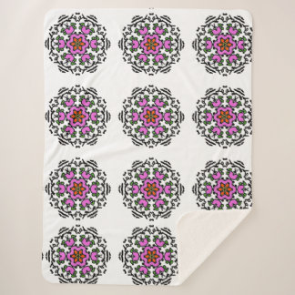 Mandala Bloempatroon Sherpa Deken