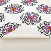 Mandala Bloempatroon Sherpa Deken (3/4)
