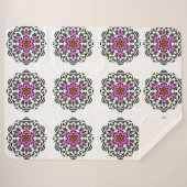 Mandala Bloempatroon Sherpa Deken (Voorkant (horizontaal))