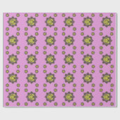 Mandala Bloempatroon Worp Kussen Cadeaupapier (Vlak)
