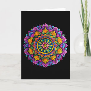 Mandala Bloemrijke Zen Levendig Cirkelvormig Patro Kaart