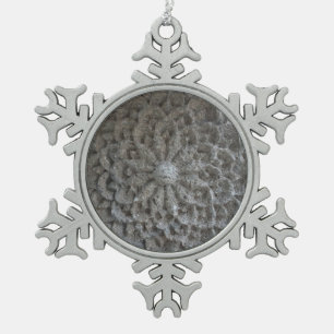 Mandala Bloemsteen Pewter Sneeuwvlok Decoratie