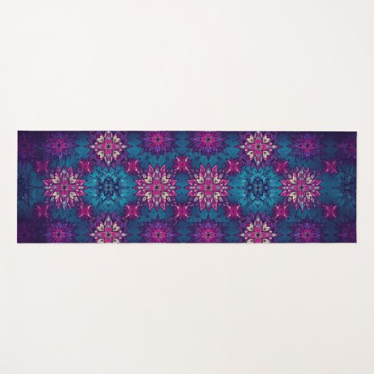 Mandala Bloom Yoga Mat – Vibrant Floral Pattern (Voorkant (horizontaal))