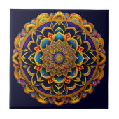 Mandala Blue Colorful Illustratie Tegeltje (Voorkant)
