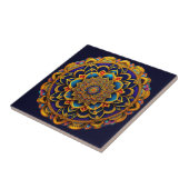 Mandala Blue Colorful Illustratie Tegeltje (Zijkant)