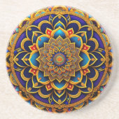 Mandala Blue Colorful Illustratie Zandsteen Onderzetter (Voorkant)