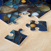 Mandala Blue Gold Legpuzzel (Zijkant)