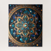 Mandala Blue Gold Legpuzzel (Verticaal)