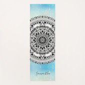 Mandala Blue op maat Yogamat (Voorkant)