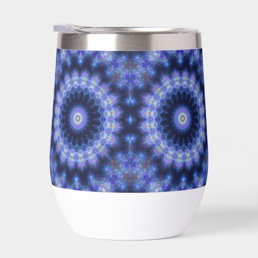 Mandala Blue Paarse Pattern Monogram (Rechts)