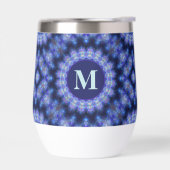 Mandala Blue Paarse Pattern Monogram (Links)